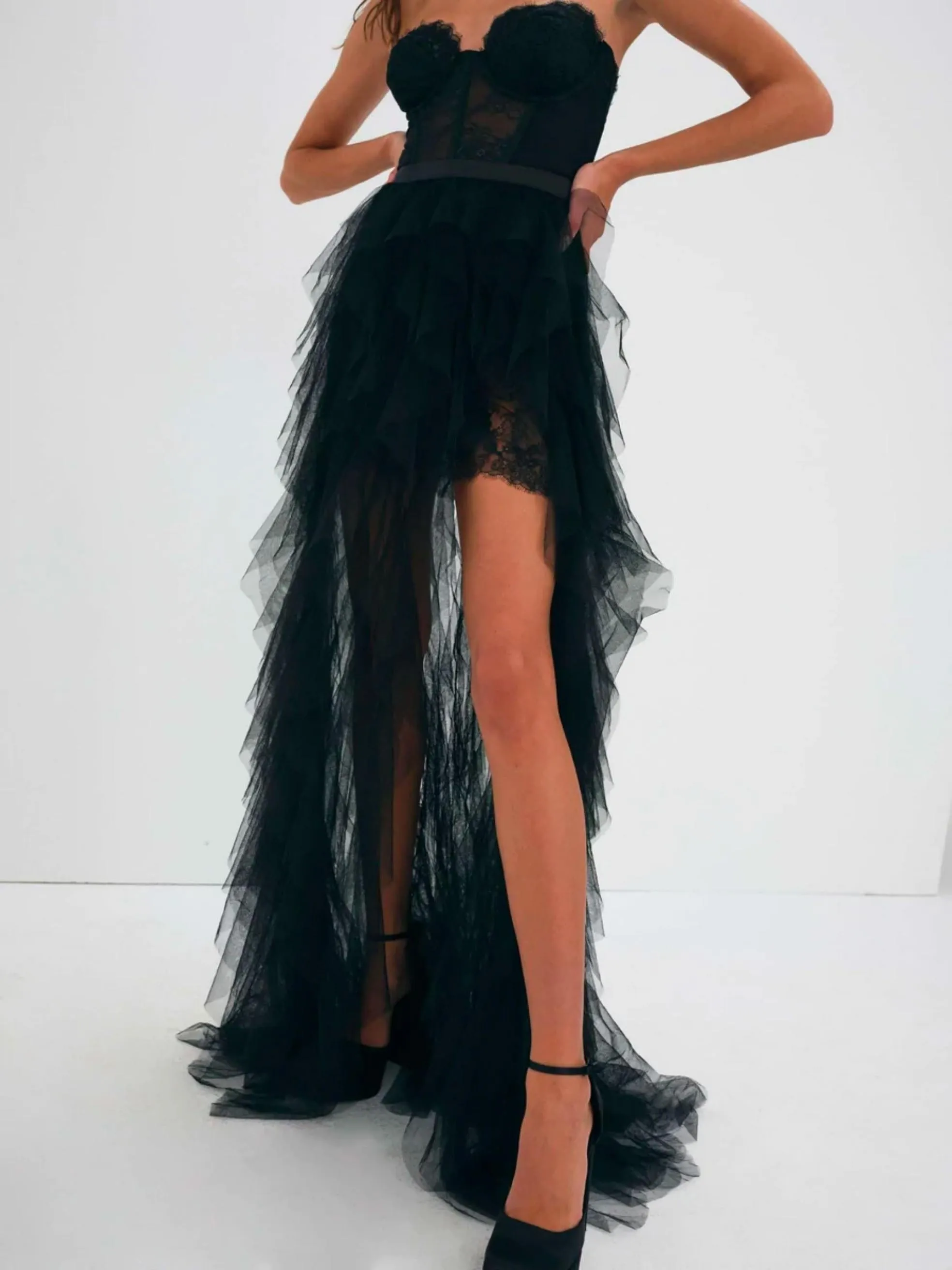 Bustier Gown in black
