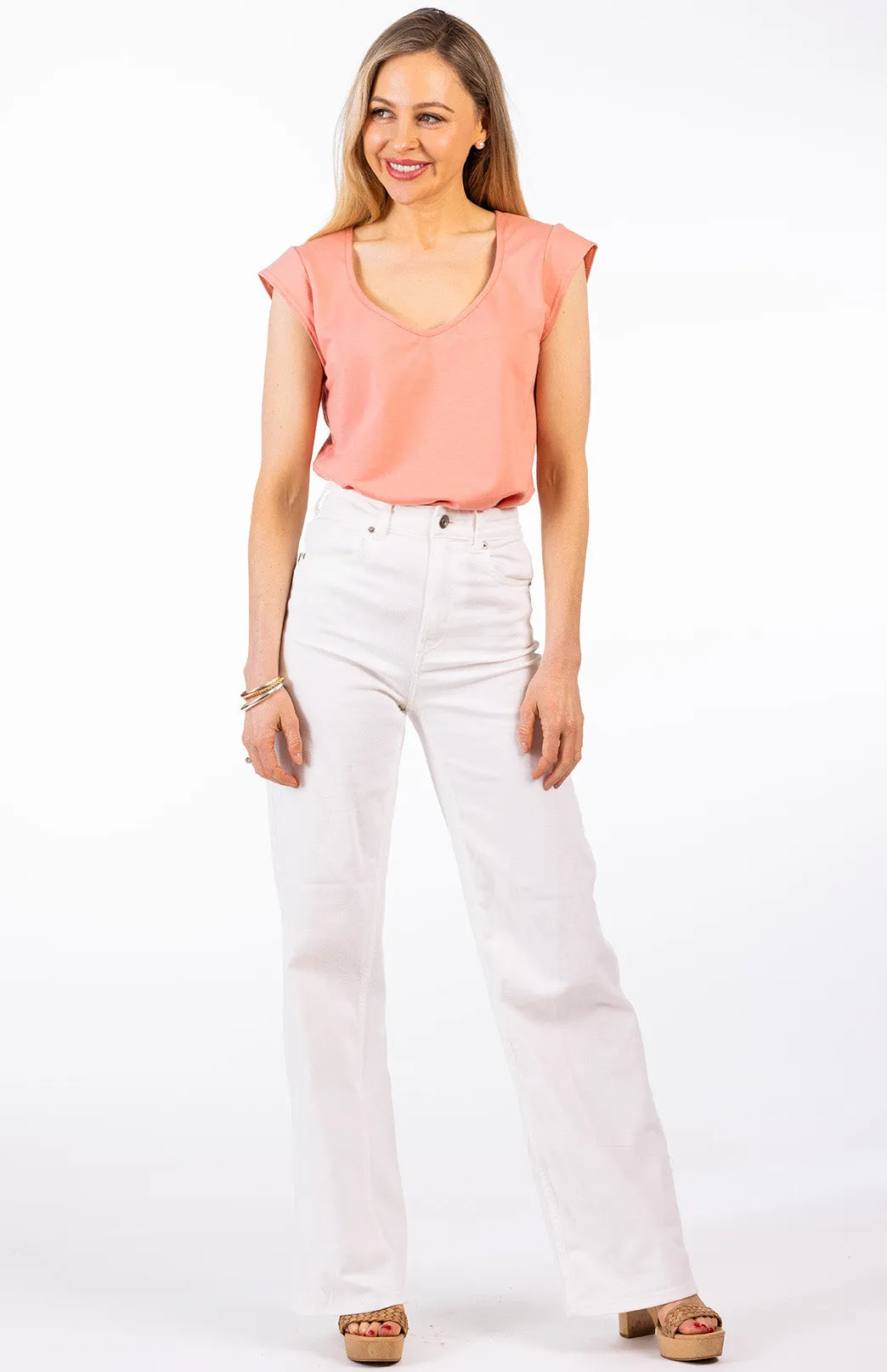 Cap Sleeve T-Shirt - Merino & Cotton